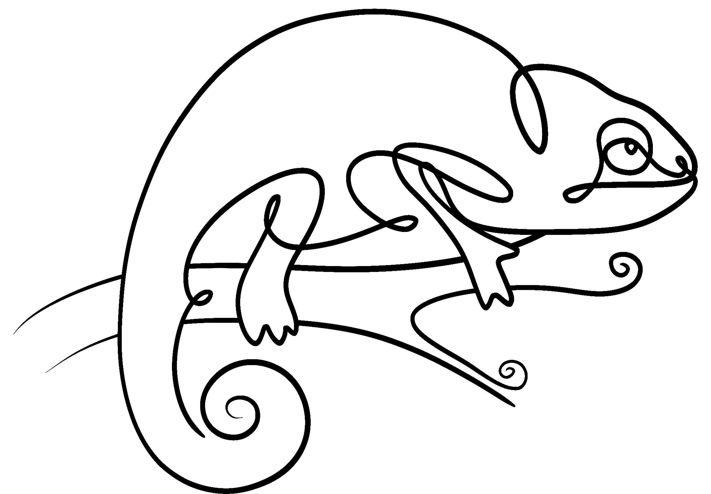 Chameleon drawn by human artist. Inquire at email.